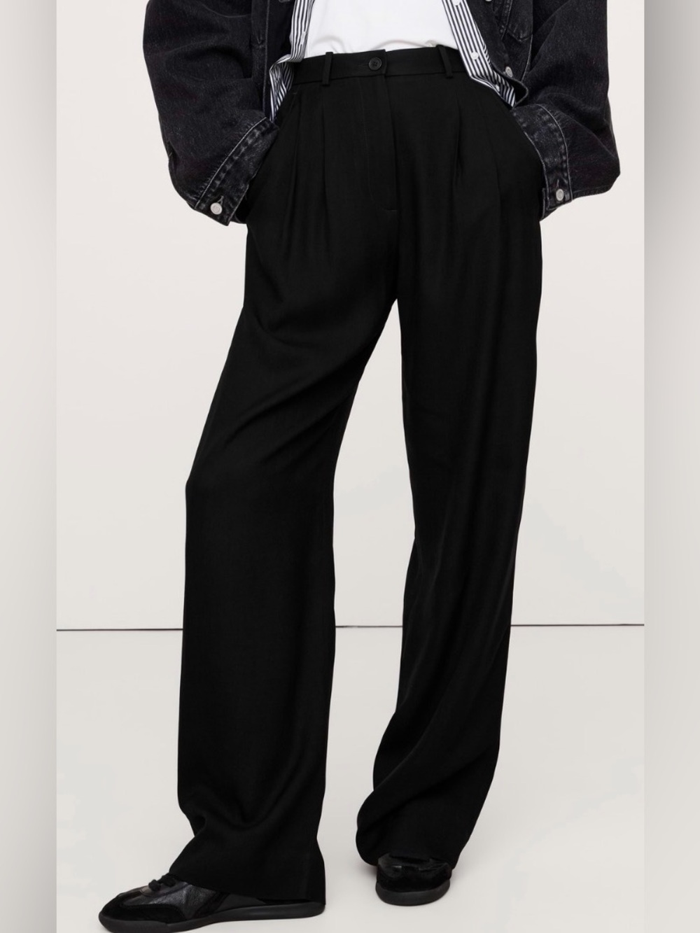 NEW! Banana Republic SoHo Wide Pant in Drapey Twill - 14